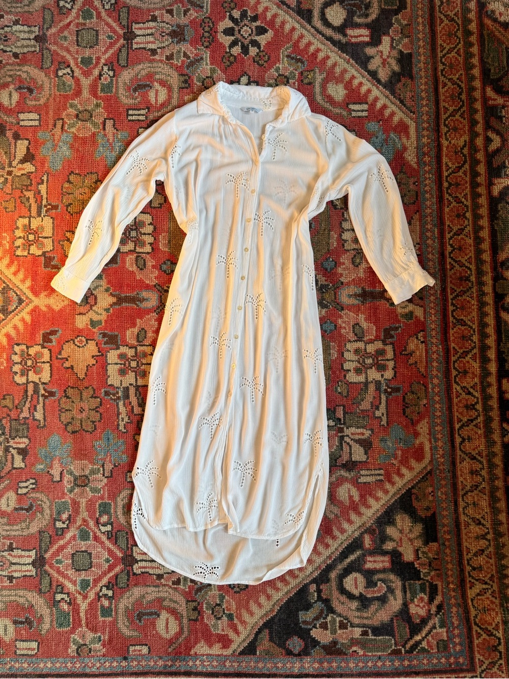 Blue Island Eyelet Beach / Pool Cover Up